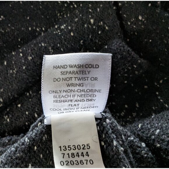 J.Jill Cardigan Black with White specks one button long sleeve Women's size M - Picture 8 of 8